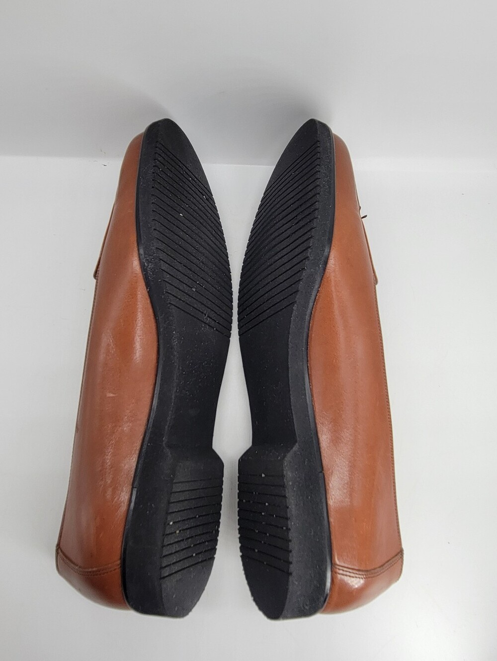 Salvatore Ferragamo Womens Loafers Cognac Brown Leather Tassel Flats Shoes 5.5 B - Picture 9 of 10